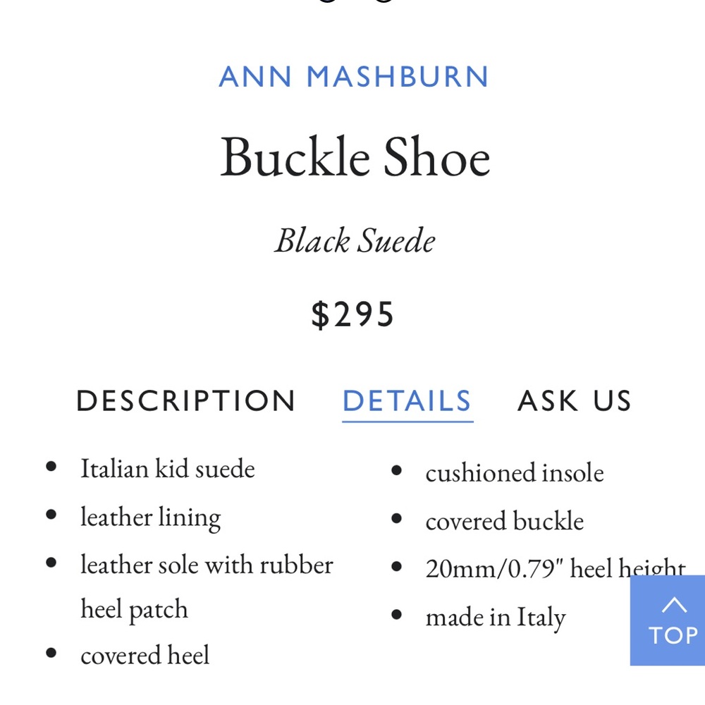 Ann Mashburn Buckle Shoe in Black Suede - Picture 15 of 15